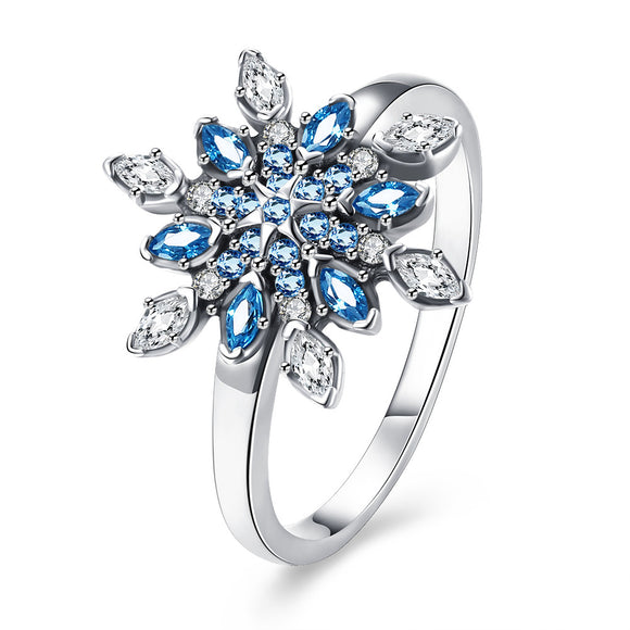 Sterling Silver Snowflake Ring