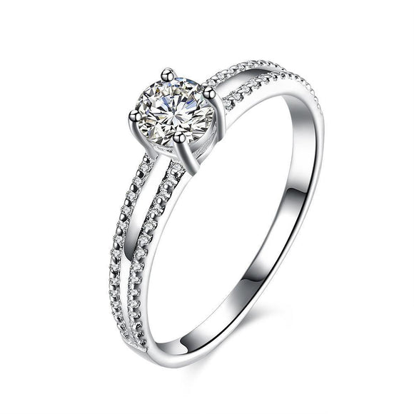 Sterling Silver Diamond Ring