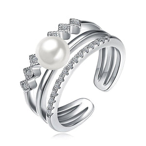 Sterling Silver Pearl Shell Ring