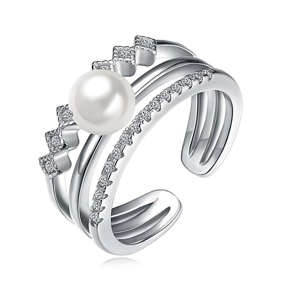 Sterling Silver Pearl Shell Ring