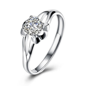 Sterling Silver Double Edged Flower Ring