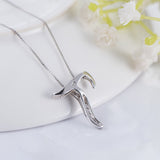 Sterling Silver T Necklace