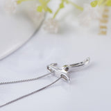 Sterling Silver T Necklace