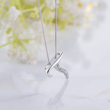 Sterling Silver T Necklace