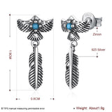 Sterling Silver Vintage feather Earrings