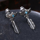 Sterling Silver Vintage feather Earrings