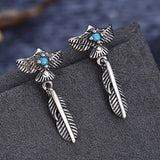 Sterling Silver Vintage feather Earrings