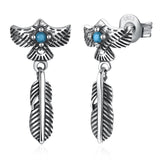 Sterling Silver Vintage feather Earrings