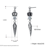 Sterling Silver Crown Earrings