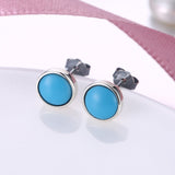 Sterling Silver Turquoise Stud Earrings