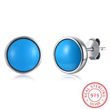 Sterling Silver Turquoise Stud Earrings