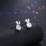 Sterling Silver Zircon Gem Earrings