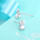 Sterling Silver Zircon Gem Earrings