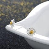 Sterling Silver Daisy Stud Earrings