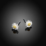 Sterling Silver Daisy Stud Earrings